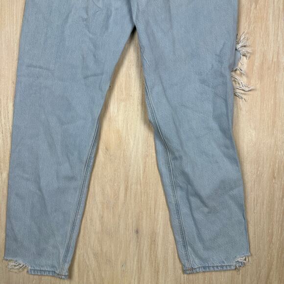 American Eagle Distressed Blowout Destroyed Mom High Rise Casual Denim Jeans 4 - Picture 14 of 16